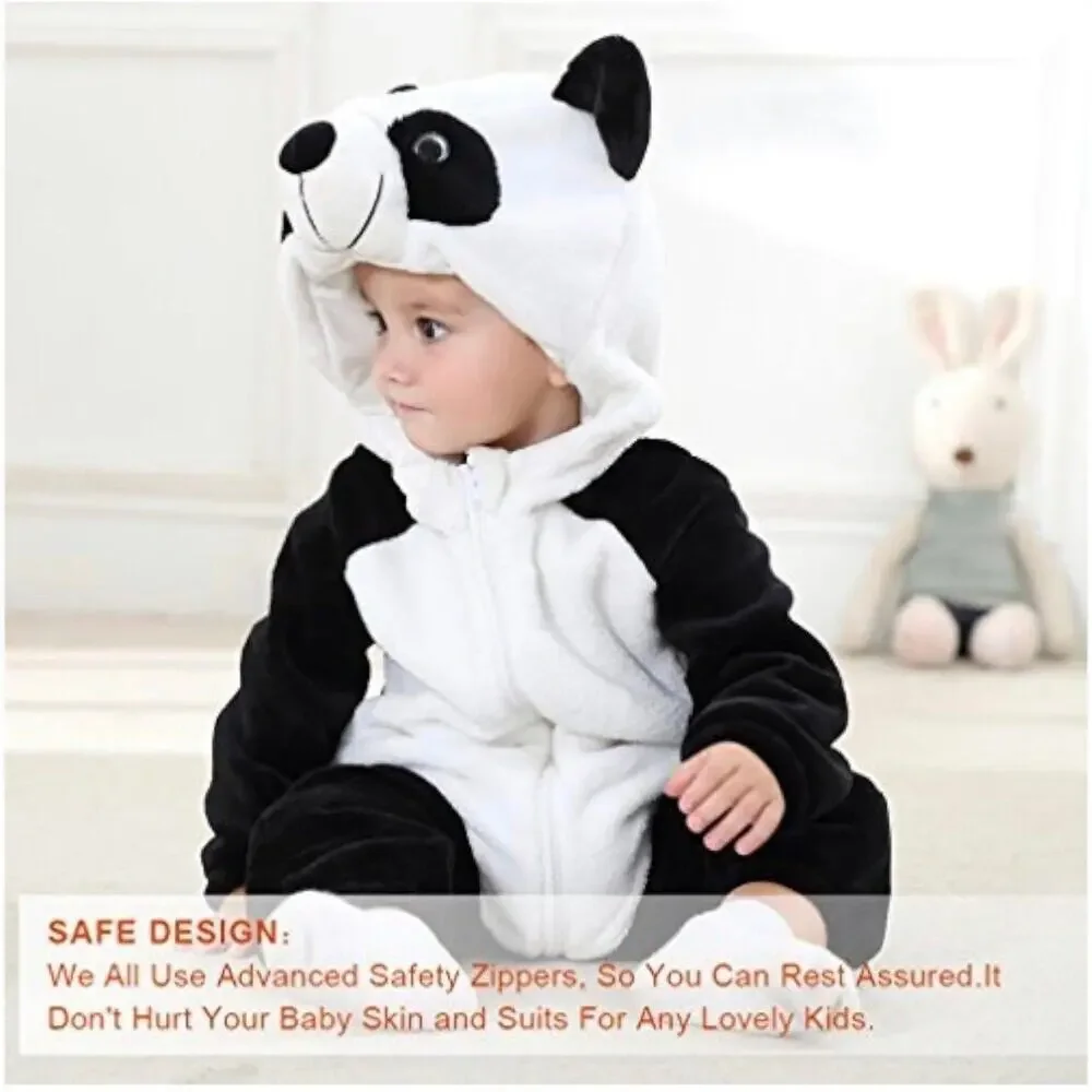 Baby Animal Costume Hooded Romper Jumpsuit Size 18-24 mo Black White (463)